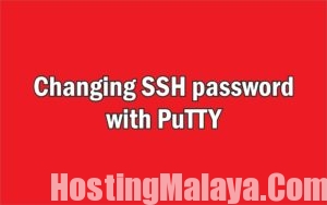 cara menukar password server putty