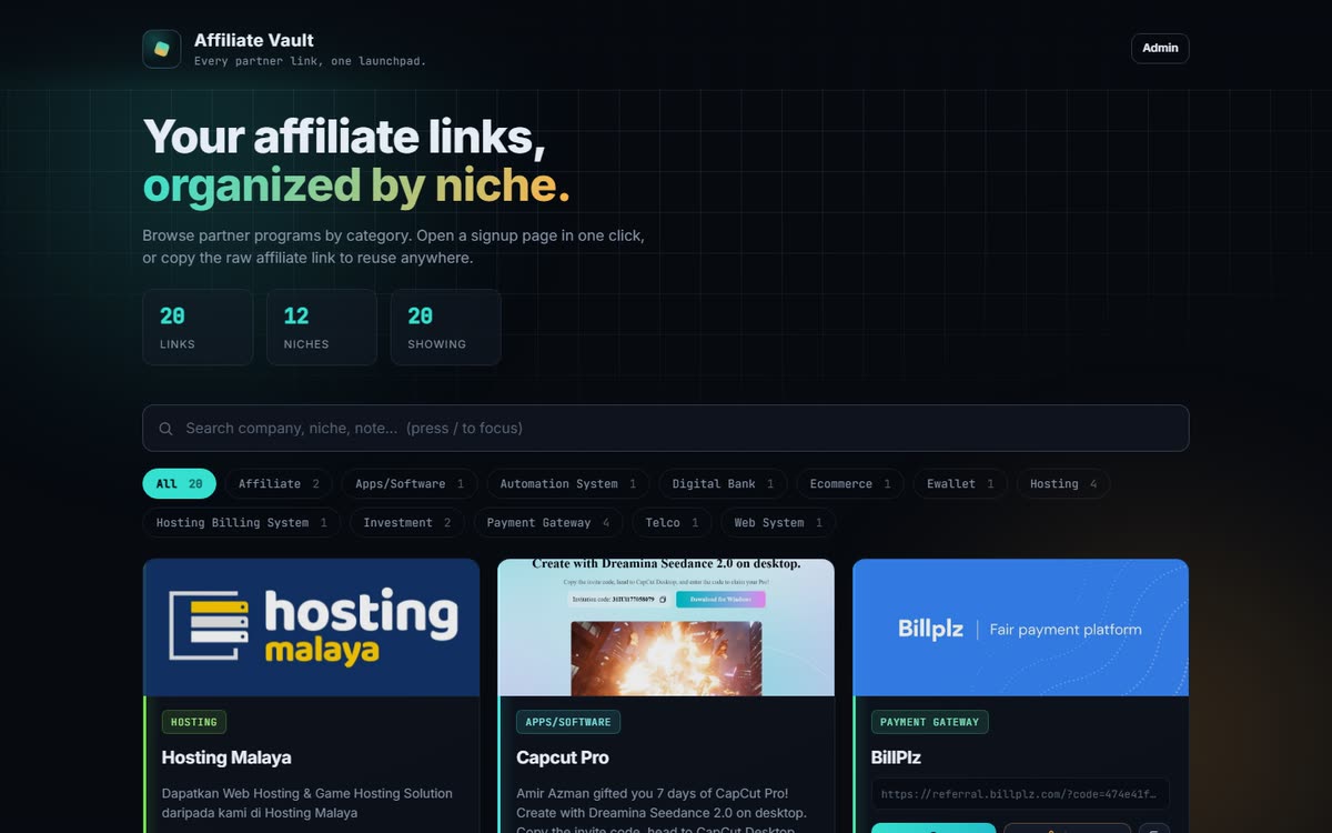 Affiliate Vault