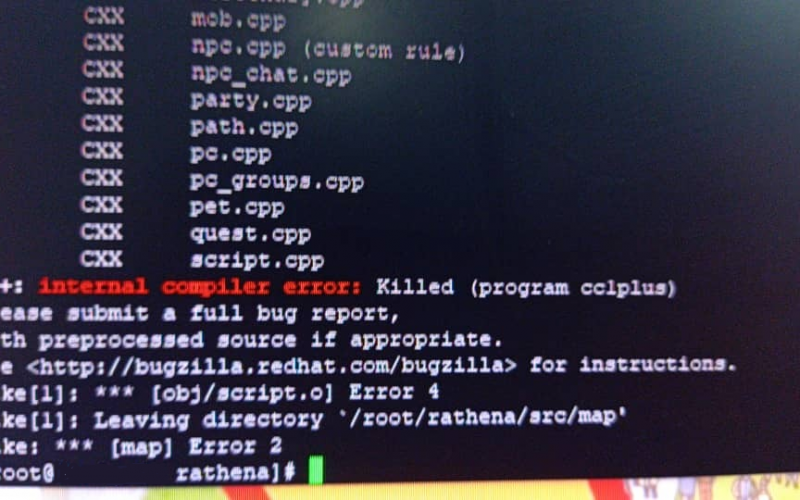 Error Killed Cc1plus Semasa Compiling Rathena
