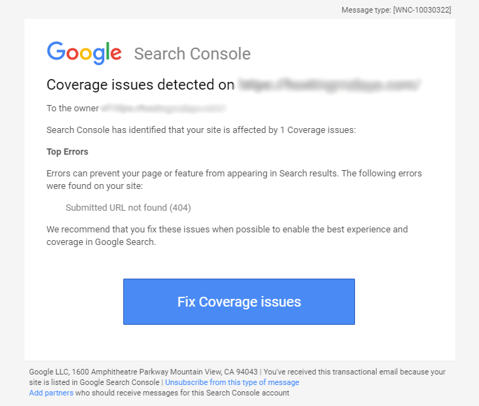 coverage issues google search console